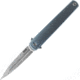 MKM Flame Framelock Dagger Blue Folding Knife, 2.88 stonewash finish Bohler M390 stainless dagge, Blue anodized titanium handle, MK FL02-TBSW