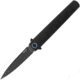 MKM Flame Framelock Dagger Dark SW Folding Knife, 2.88 black stonewash finish Bohler M390 stainless, Black stonewash finish titanium handle, MK FL02-TDSW