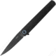 MKM Flame Framelock Drop Dark SW Folding Knife, 2.88 black stonewash finish Bohler M390 stainless, Black stonewash finish titanium handle, MK FL01-TDSW