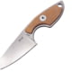 MKM Mikro 1 Fixed Blade Knife, 2in, Bohler M390, Stonewash Sheepfoot Blade, Natural Canvas Micarta Handle, MK MR02-NC