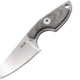 MKM Mikro 2 Fixed Blade Knife, 2in, Bohler M390, Stonewash Sheepfoot Blade, Green Canvas Micarta Handle, MK MR02-GC