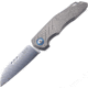 MKM Root Slip Joint Gray Folding Knife, 2.75 satin finish Bohler M390 stainless blade, Sand blast finish titanium handle, MK RT-T