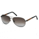 Mont Blanc MB409S Sunglasses - Matte Gun Metal Frame Color, Gradient Green Lens Color