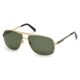 Mont Blanc MB456S Sunglasses - Shiny Rose Gold Frame Color, Green Lens Color