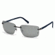 Mont Blanc MB465S Sunglasses - Shiny Gun Metal Frame Color, Smoke Mirror Lens Color