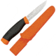 Morakniv Companion HD Burnt Orange Knife, 8.88in Overall, 4.25in Satin SS Blade, Black/Burnt Orange Synthetic, M-13259