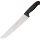 Morakniv Wide Butcher Knife 7250UG Kitchen Knives, 15 3/8in Overall, 9 3/4in High Carbon SS Blade, Black Contoured Propylene Handles, M-11184