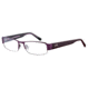 Morgan 203115 Single Vision Prescription Eyeglasses - Violet Frame and Clear Lens 203115-409SV