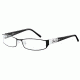 Morgan 203117 Single Vision Prescription Eyeglasses - Black Frame and Clear Lens 203117-416SV
