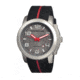 Morphic M21 Series Watch,Black Silicone Band,Red Hand,Silver Bezel,Grey Analog Dial,Strap Buckle MPH2103