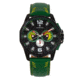 Morphic M82 Series Chronograph Leather-Band Watch w/Date, Black/Green, One Size, MPH8206