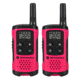 Motorola T107 Alkaline 2 Way Radio, Pack of 2, Neon Pink, T107