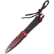 Mtech Fixed Blade Red Fixed Blade Knife, 4.25in, Stainless Steel, Partially Serrated, Black, Cord Wrapped Handle MT2075RD