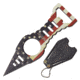 Mtech Fixed Neck Knive, 1.35in Blade, 3CR13 Steel Blade Knive, US Flag, MT-20-27F