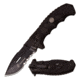 Mtech Folding Blade, 3.7in, Stainless Steel Blade, Double Injection Molded Black Handle M-1053BK