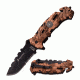 Mtech Folding Blade, 3.8in, Stainless Steel Blade, Nylon W/Glass Fiber/Camo W/Anodized Black Liner Handle M-A1049DM