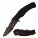 Mtech Folding Blade, 4in, 7CR17 Steel Blade, Black Cnc Milled G10 Handle M-A1046BS