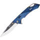 Mtech Framelock Blue Folding Knife, 3.25 mirror finish 3Cr13 stainless blade, Blue aluminum handle with mirror finish stainless , MT-1142BL