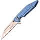 Mtech Linerlock Folding Knife, 3" satin finish 3Cr13 stainless blade, Blue anodized aluminum handle, MT-1177BL