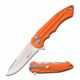 Mtech MT-1022OR Manual Folding Knife, 3.2in, 3CR13 Stainless Steel, Drop Point, Steel Blade, Aluminum Handle, Orange, MT-1022OR