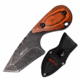 Mtech MT-20-90BR Fixed Blade Knife, 2.5in, 3CR13 Stainless Steel, Tanto, Stonewashed Blade, Pakkawood Handle, Brown, MT-20-90BR