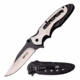 Mtech MT-A960SB Spring Assisted Knife, 3.75in, 3CR13 Stainless Steel, Spear Point, Satin/Black Blade, Stainless Steel Handle, Black/Satin, MT-A960SB