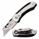 Mtech MT-UT001SL Manual Folding Knife, 2.5in, SK5 High Carbon Steel, Straight Edge, Steel Blade, Aluminum/Rubber Handle, Silver/Black, MT-UT001SL