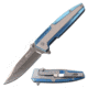 Mtech Spring Assisted Folding Knive, 3.5in Blade, 3CR13 Steel Polished Blade Knive, Silver/Blue, MT-A1098BL