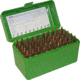 MTM Case-Gard 50 Flip Top Rifle Ammo Box for Large Magnum Calibers Green