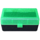 MTM Case-Gard 50 Flip Top Rifle Ammo Box For WSM And 45-70 Mechanical Hinge Clear Green/Black