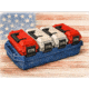 MTM Limited Edition 1776 4-Can Ammo Crate 30 Cal, Red/White, AC4C-1776