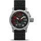 MTM Special Ops Hypertec Chrono 1A Wristwatch Grey Red Dial &amp; Black Rubber II Band, Grey, 44mm, HC1AGREDBKR2MTM