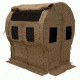 Muddy Portable Bale Blind, includes 8-12in wide x 16in tall bungee slide, reversible window coverings, Burlap MGB5800