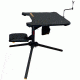Muddy Swivel-Action Shooting Bench, includes 2-Shell/Gear Pockets, Adjustable, Non-Scratch Rubber Coated Gun Rest, Black MSB300