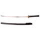 Musashi Katana, 29.5in 1045 Steel With Water Temper Process Blade, Real Ray Skin Wrapped Grip And Black Cotton Cord Wrap, Black, SS773BK