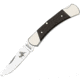 Mustang Herald Folding Knife, Wood Handle, Nickel Silver Bolsters, Leather Sheath FP20750