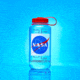Nalgene Wide Mouth 1 Quart Water Bottle, 32 oz, NASA Globe W/ Red Cap, 682020-0051