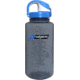Nalgene Wide Mouth 1 Quart Water Bottle w/ Seaport On The Fly Cap, 24 oz, Gray, 5565-0132