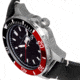 Nautis Nautis Dive Pro 200 Leather-Band Watch w/Date, Black &amp; Red, One Size, GL1909-C