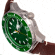 Nautis Nautis Dive Pro 200 Leather-Band Watch w/Date, Green, One Size, GL1909-F