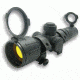 NcSTAR 3-9X42 Compact Rubber ArmoRed/Dual III Rifle Scope, Red/Green Reticle, SEECR3942R