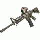 NcSTAR Eco 4X34 Prismatic Scope w/Ddab/Urban Tactical Ret/Blue Illumination/Green Laser w/White/Red Nav Lights, Tan, VECO434QRTR-A