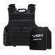 NcSTAR Expert Carrier Vest w/Two 10x12in Shooters Cut Hard PE Ballistic Panels, Black, 2XL, BPCVPCVXL2963B-A
