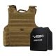 NcSTAR Expert Carrier Vest w/Two 10x12in Shooters Cut Hard PE Ballistic Panels, Tan, 2XL, BPCVPCVXL2963T-A