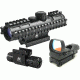 NcStar 2-7x32mm Rifle Scope Kit 2 - P4 Sniper Reticle w/ Green Laser and Red Dot Sight