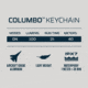 Nebo Columbo Keychain LED Flashlight, AAA, White, 100 Lumens, Black, NEB-POC-1003
