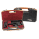 Negrini Deluxe Modern Handgun Case, Black/Cognac Leather Trim/Bordeaux, 2028SLX/5512