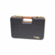 Negrini Luxury Handgun Case, Black/Nespola Leather Trim/Bordeaux Interior, 2023LX-TAC/4840