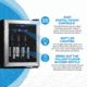 NewAir Freestanding Compressor Wine Fridge, Black / Stainless Steel, 16 Bottles, NWC016SS00