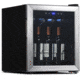 NewAir Freestanding Compressor Wine Fridge, Black / Stainless Steel, 16 Bottles, NWC016SS00